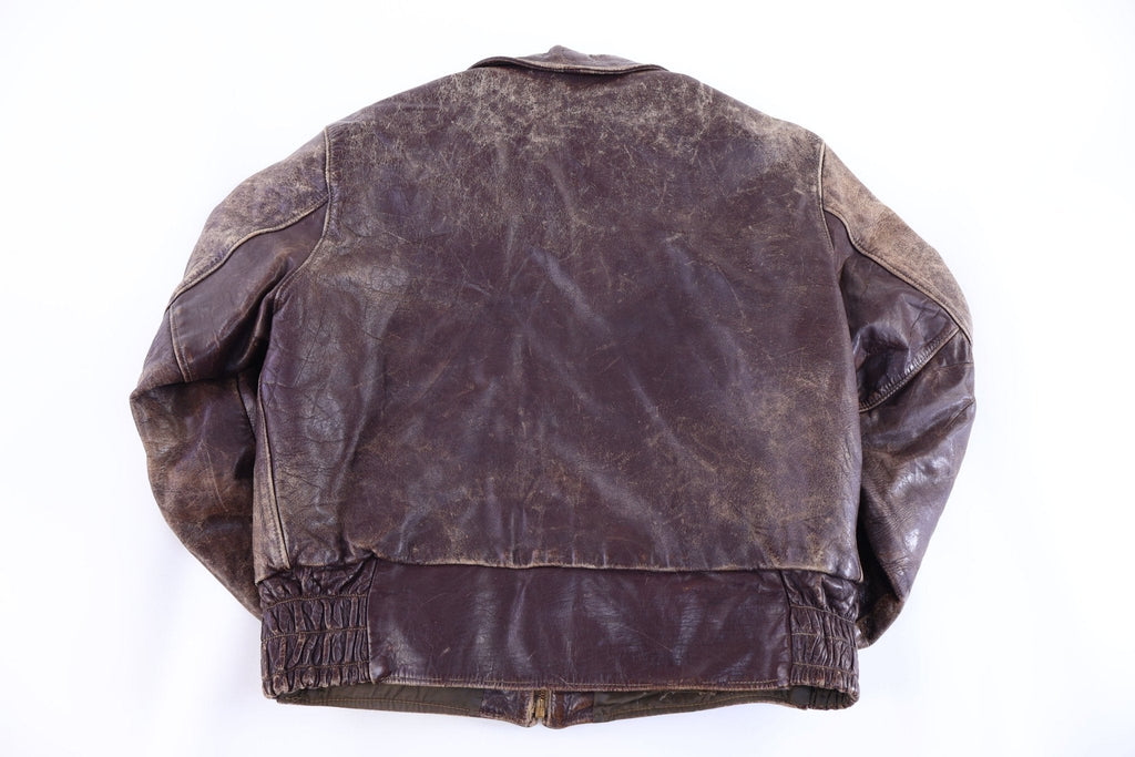 1940’s Timme Alpaca Pile Brown Horse Hide Leather Jacket product image 2