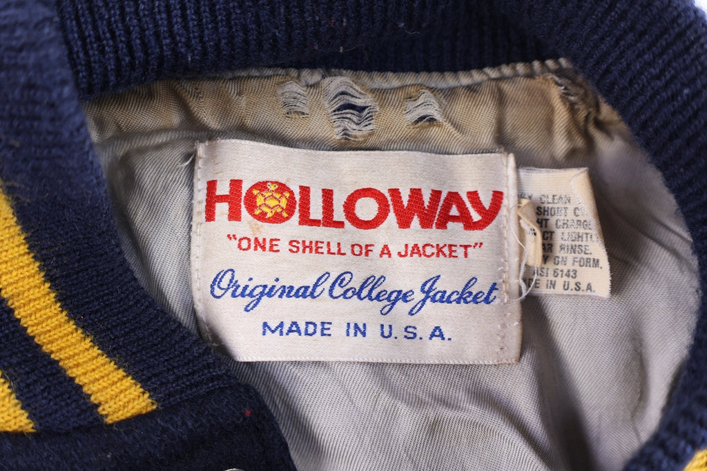 1984 Holloway Navy & Yellow Wool Varsity Jacket product image 3