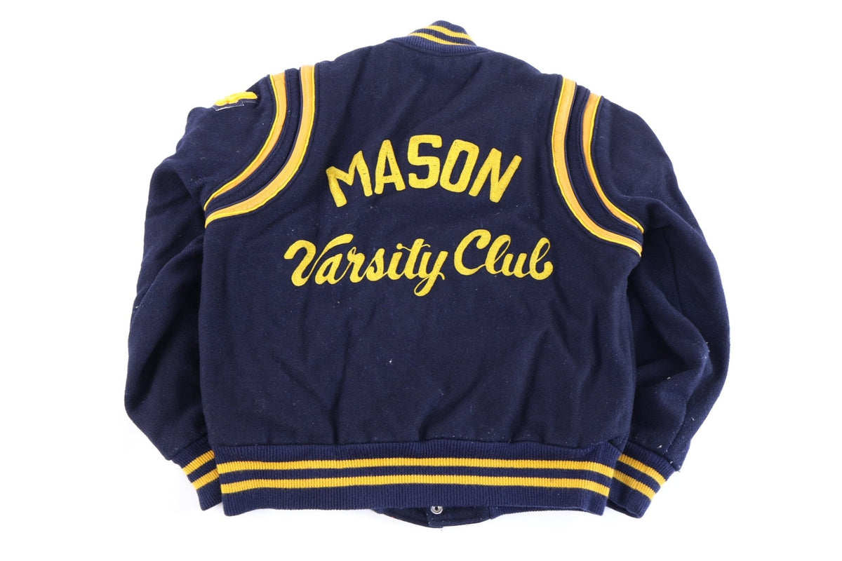 1984 Holloway Navy & Yellow Wool Varsity Jacket product image 1