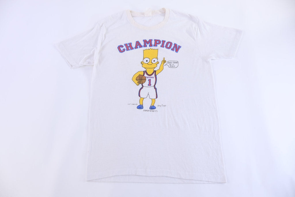 1989 Bart Simpson Detroit Pistons Basketball T-shirt product image 1