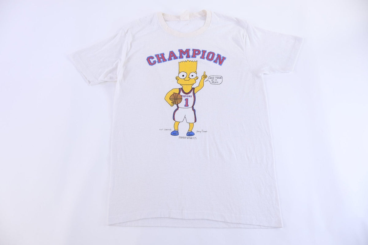 1989 Bart Simpson Detroit Pistons Basketball T-shirt product image 1