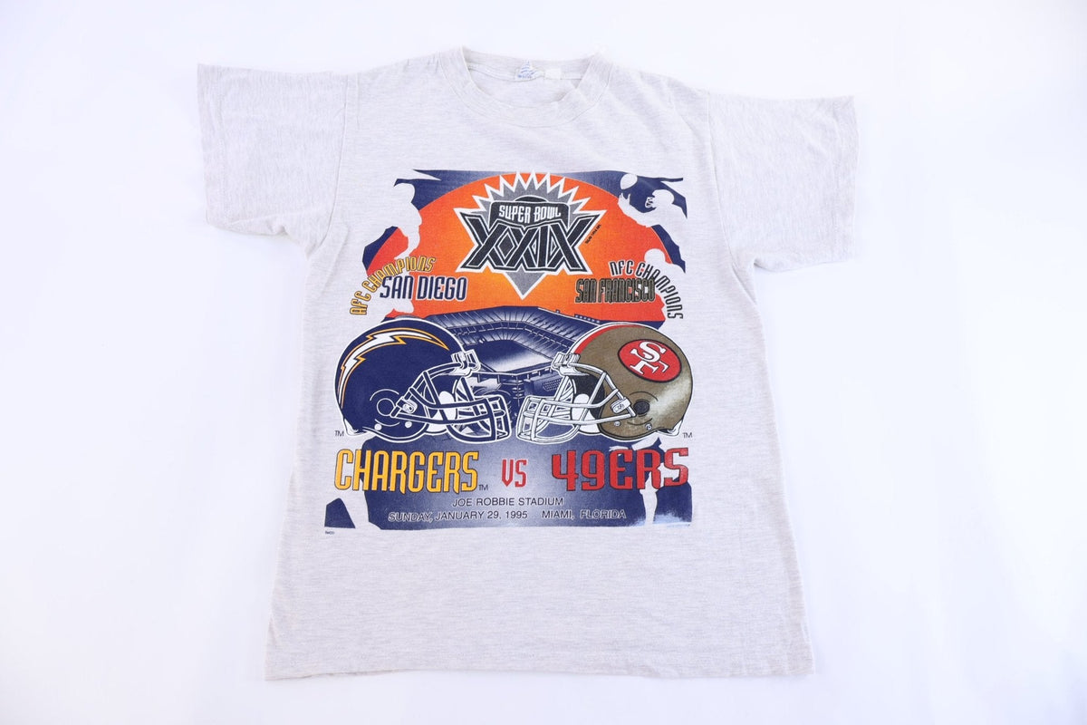 1995 Super Bowl XXIX Chargers Vs 49ers T-shirt product image 1