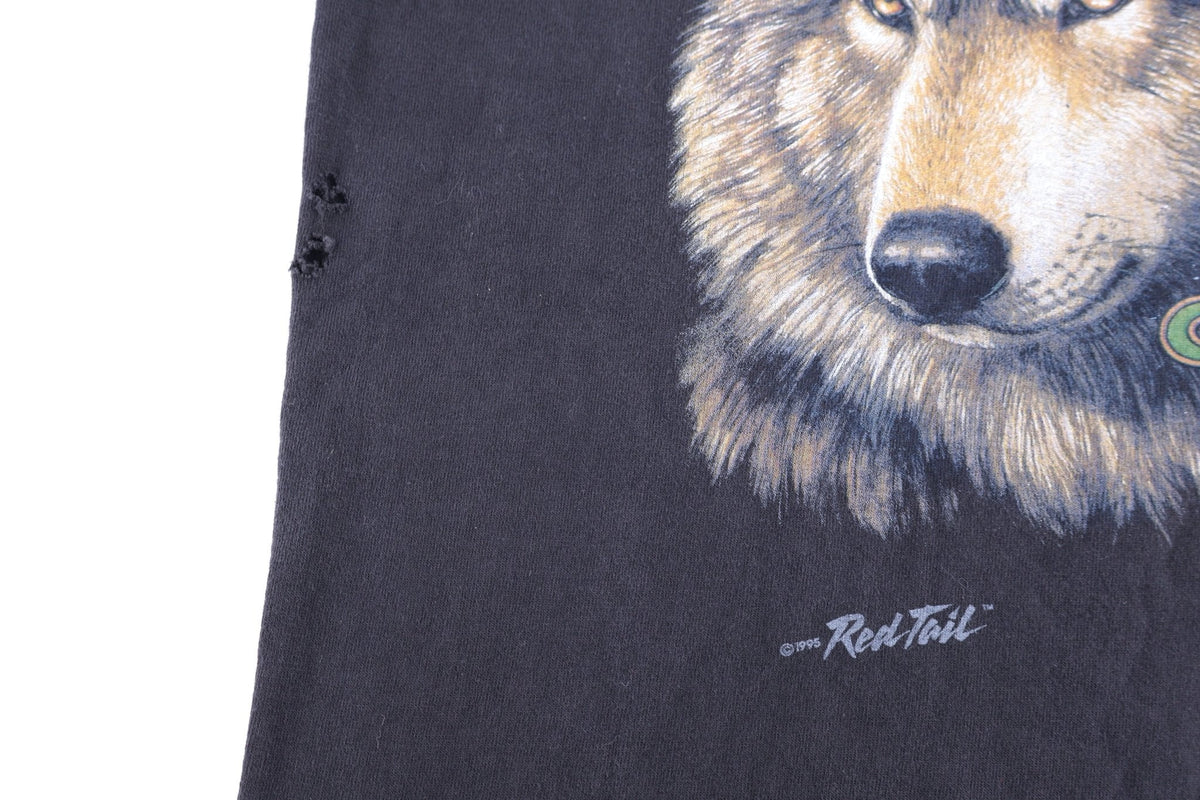 1995 Wildlife Forever Wolves Nature Graphic T-shirt product image 3