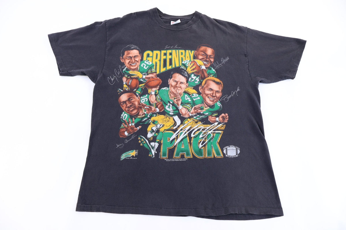 1996 Wolf Pack Green Bay Packers Football T-shirt product image 1