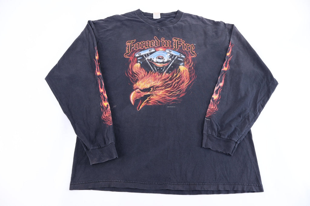2005 Forged in Fire Biker Flames LS T-shirt product image 1