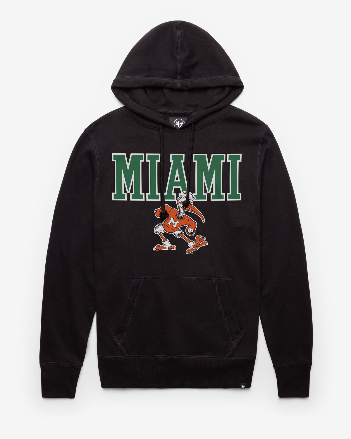 MIAMI HURRICANES VINTAGE STRAIGHT BLOCK '47 HEADLINE HOOD product image 1
