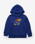 KANSAS JAYHAWKS DISTRESSED IMPRINT '47 KID'S HEADLINE HOOD product image 1