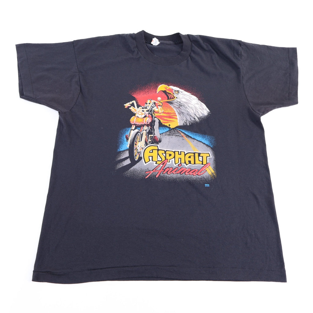 80's Asphalt Animal Biker Graphic T-shirt product image 1
