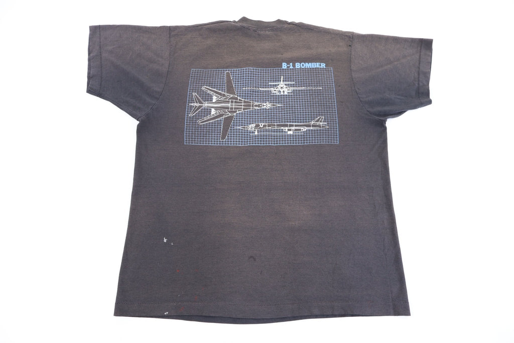 80's B-1B Bomber Airplane Graphic T-shirt product image 2