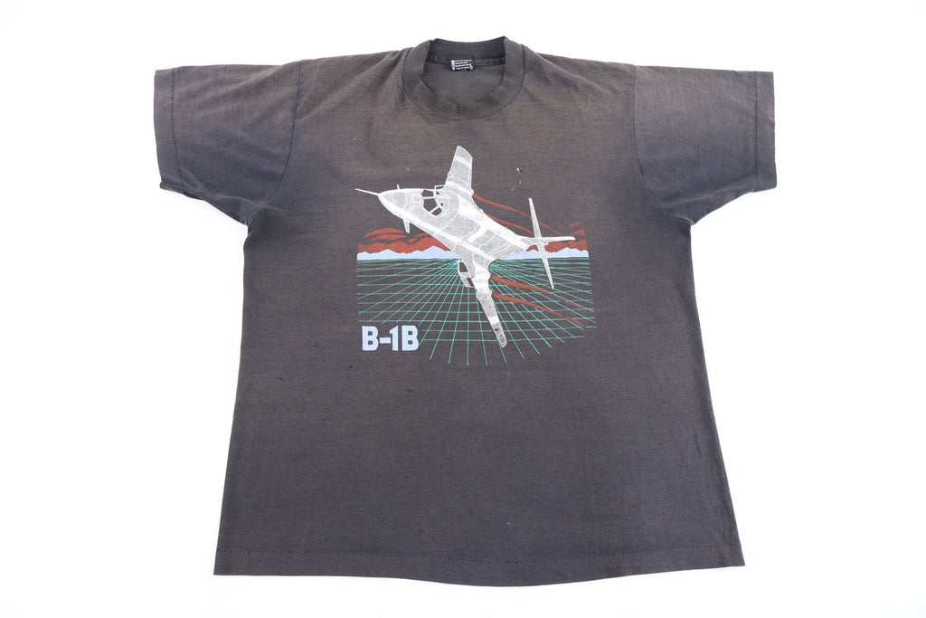 80's B-1B Bomber Airplane Graphic T-shirt product image 1