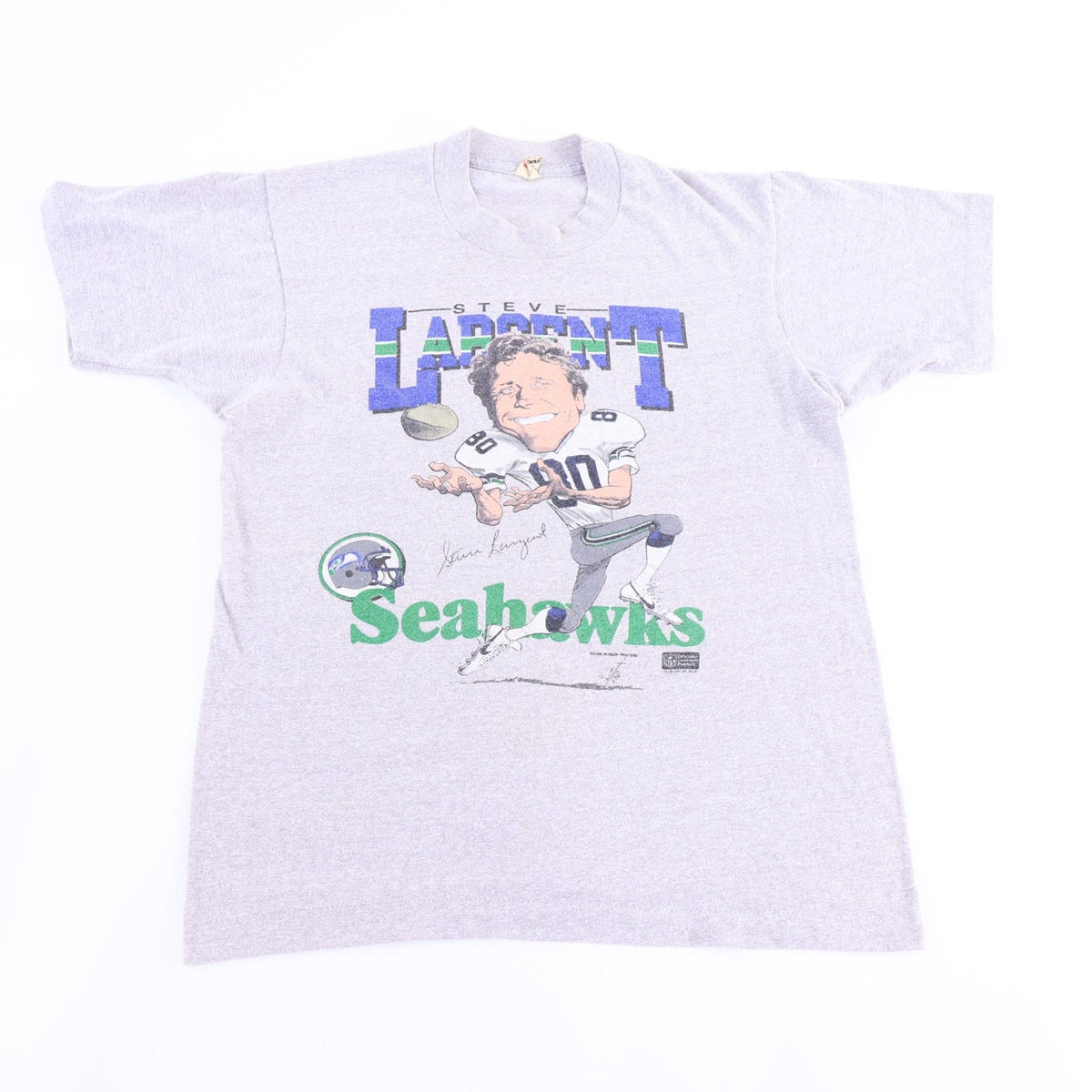 80's Seattle Seahawks Steve Largen T-shirt product image 1