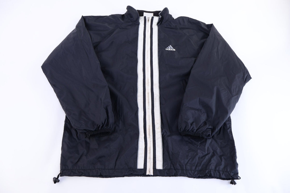 90's Adidas Embroidered Logo Black & White Jacket product image 1