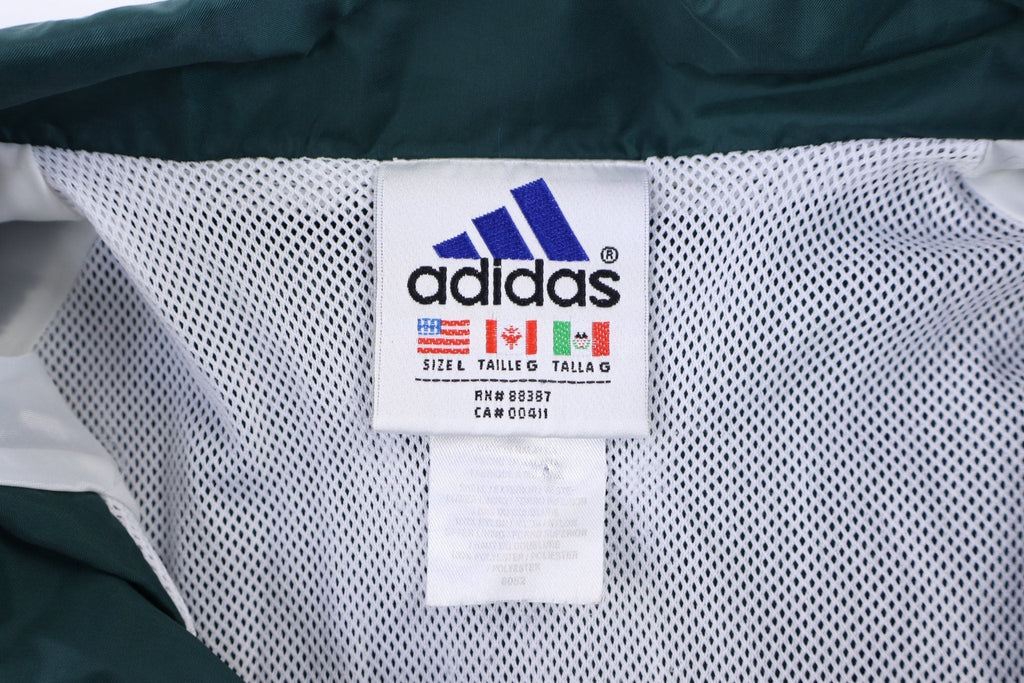90's Adidas Embroidered Logo Green Full Zip Jacket product image 3