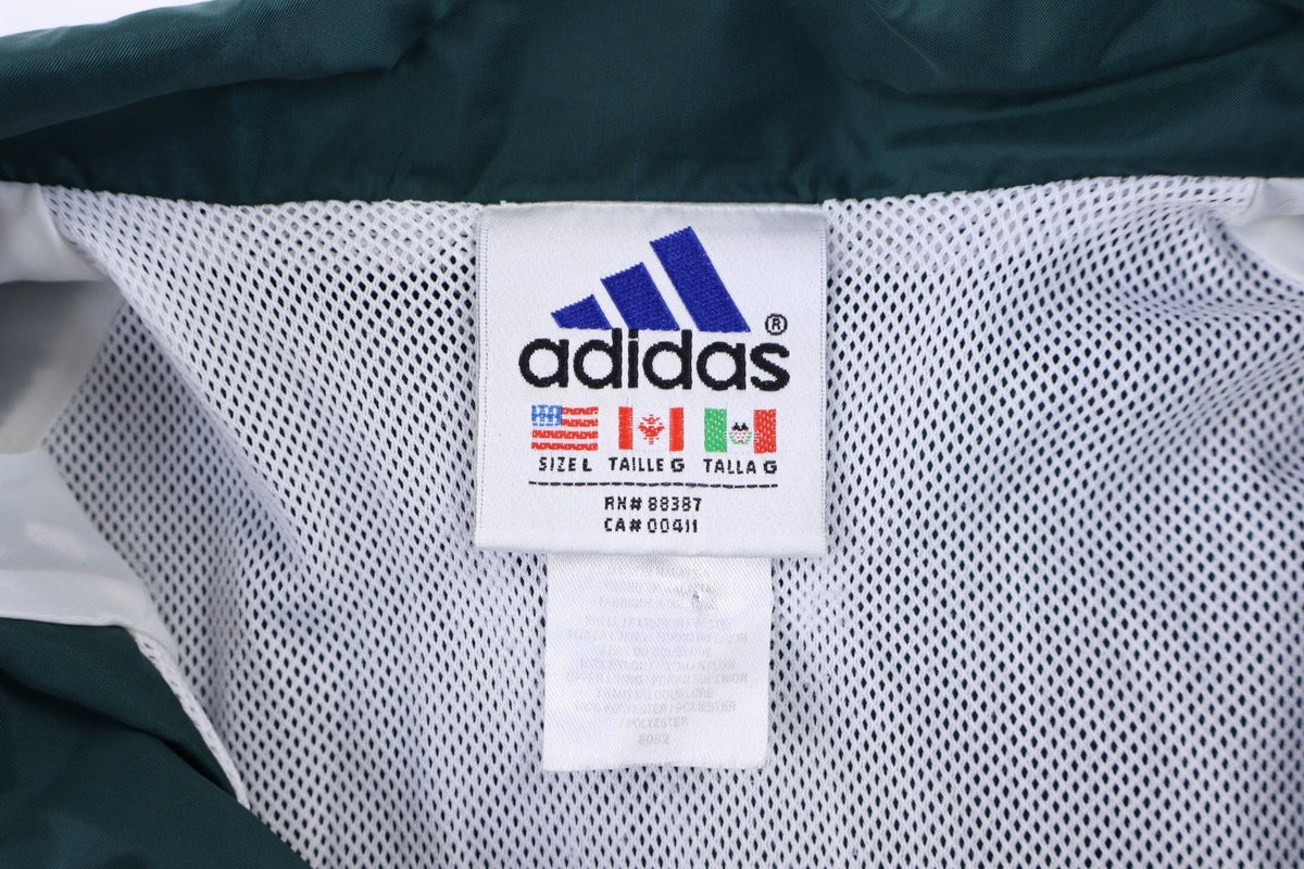 90's Adidas Embroidered Logo Green Full Zip Jacket product image 3
