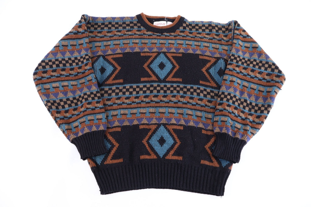 90's Campus Multipattern Knit Sweater