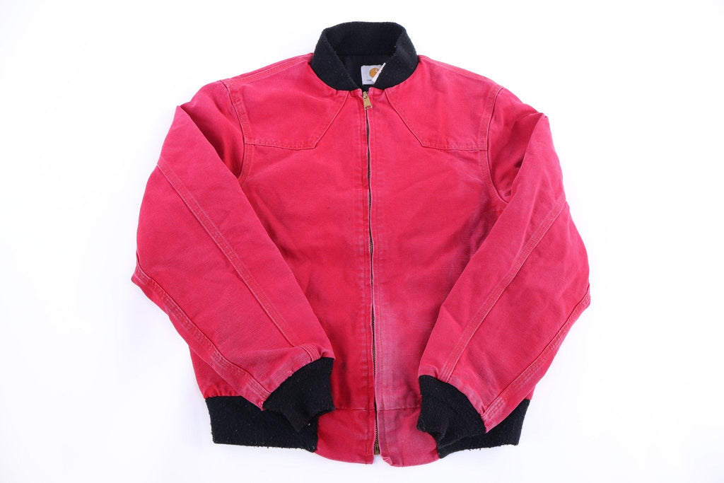 90's Carhartt Logo Patch Red Full Zip Santa Fe Jacket product image 1