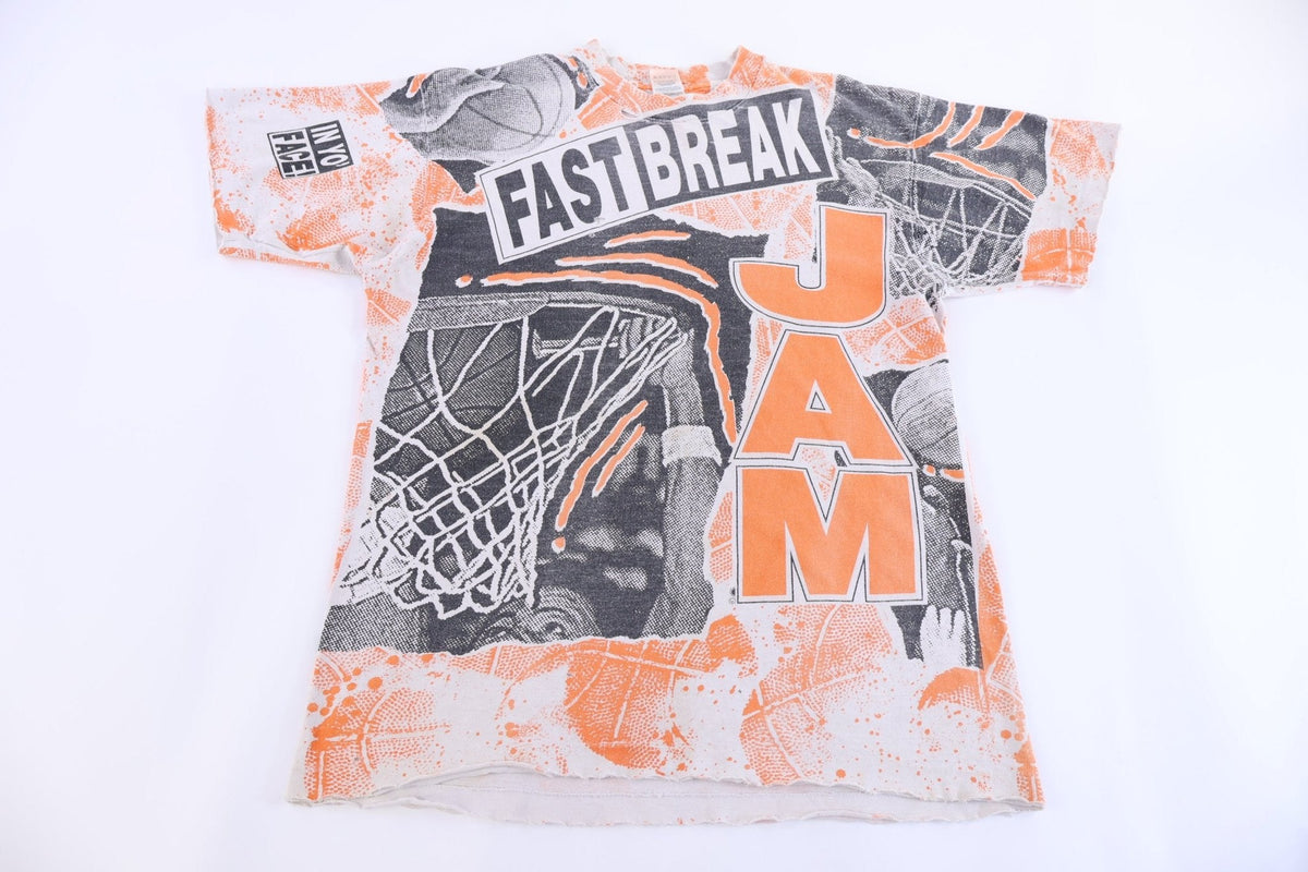 90's Fast Break Jam All Over Graphic T-shirt product image 1