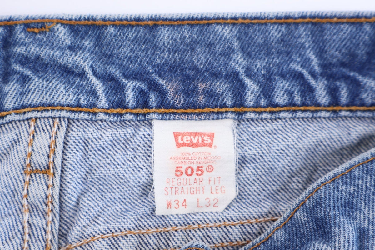 90's Levi's 505 Medium Wash Denim Jeans product image 4