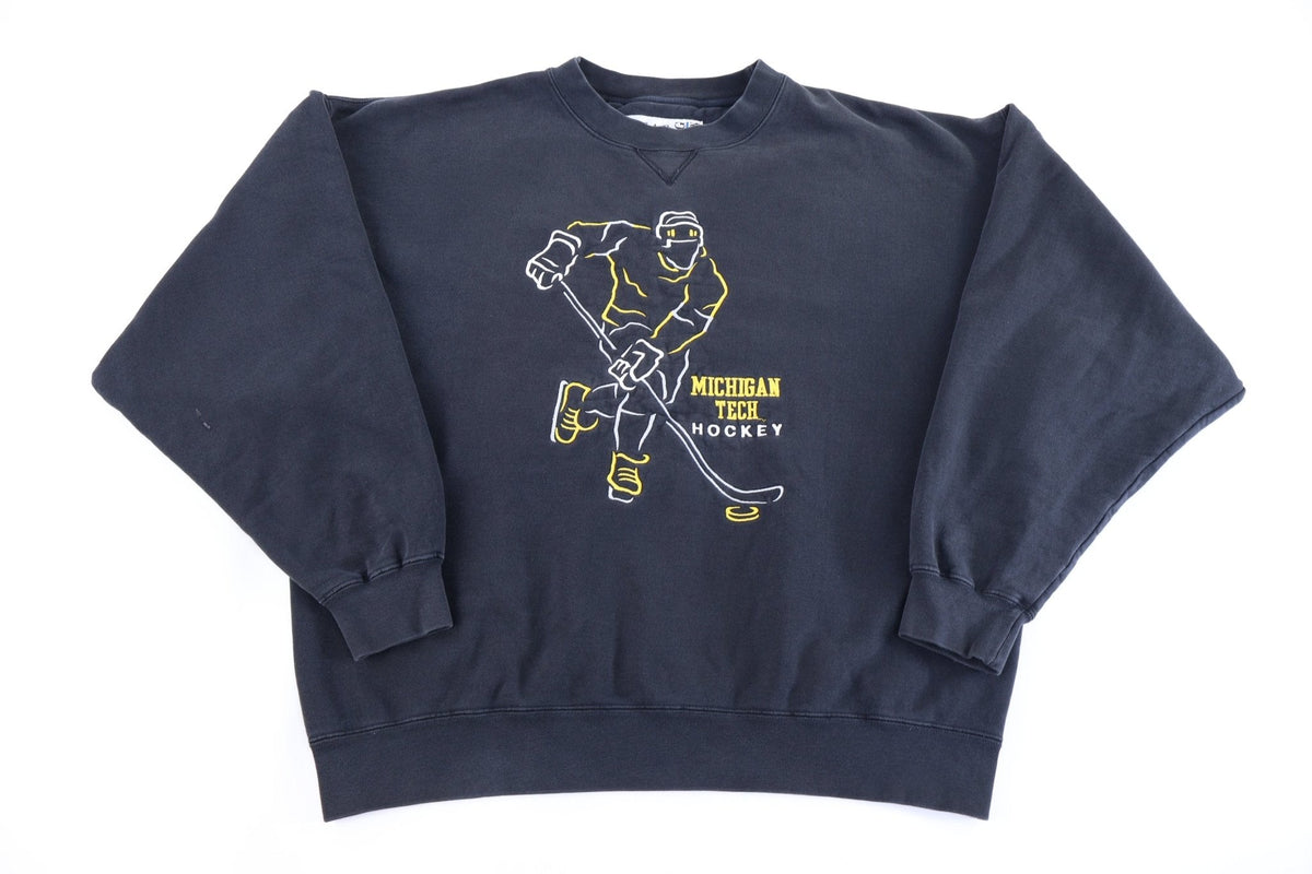 90's Michigan Tech Hockey Embroidered Sweatshirt product image 1