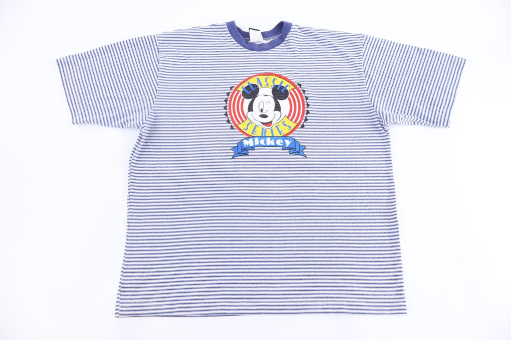 90's Mickey Mouse Classic Series Striped T-shirt product image 1