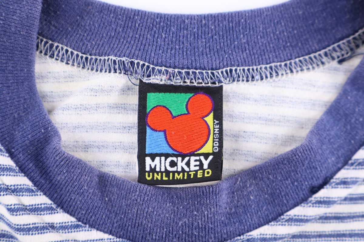 90's Mickey Mouse Classic Series Striped T-shirt product image 3