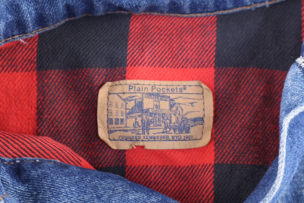 90's Plain Pockets Medium Wash Denim Jacket product image 3