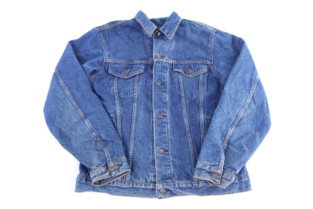 90's Plain Pockets Medium Wash Denim Jacket product image 1