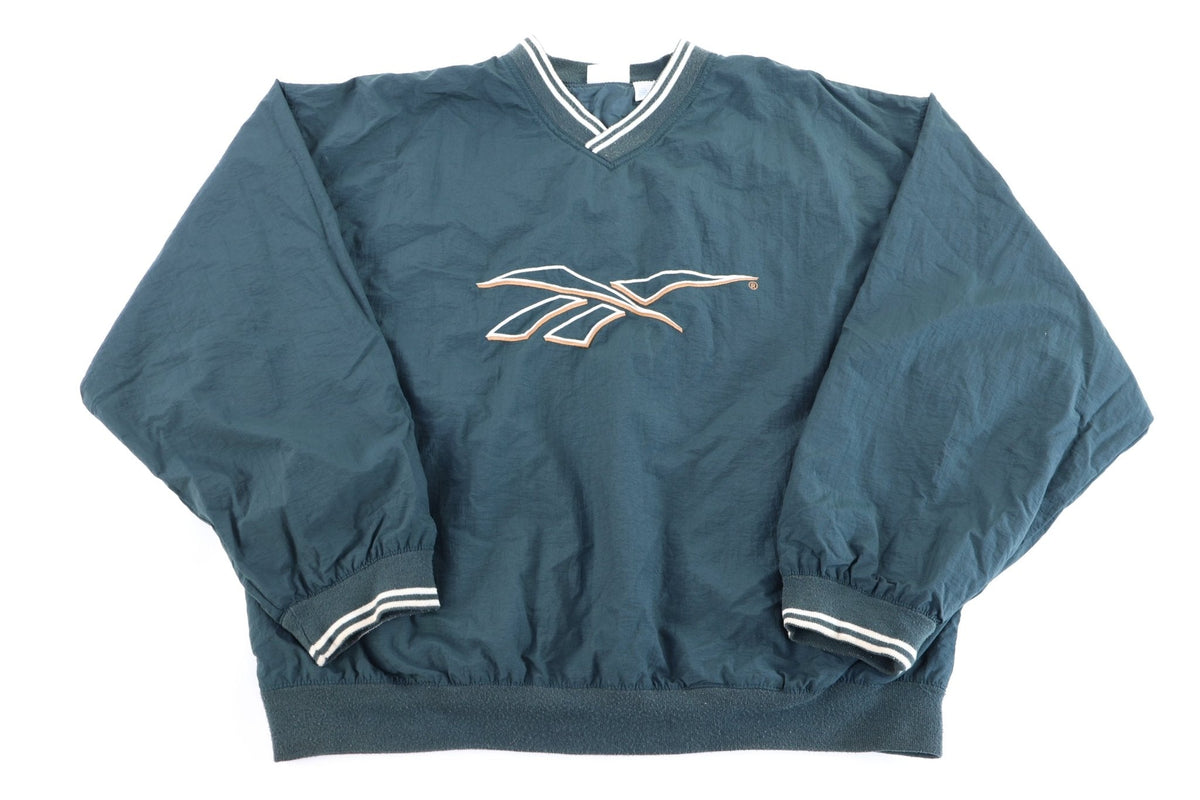 90's Reebok Embroidered Logo Green Pullover Windbreaker product image 1
