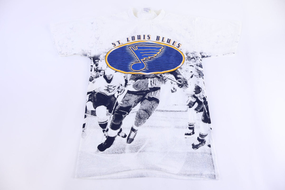 90's St. Louis Blues Hockey All Over Graphic T-shirt product image 1