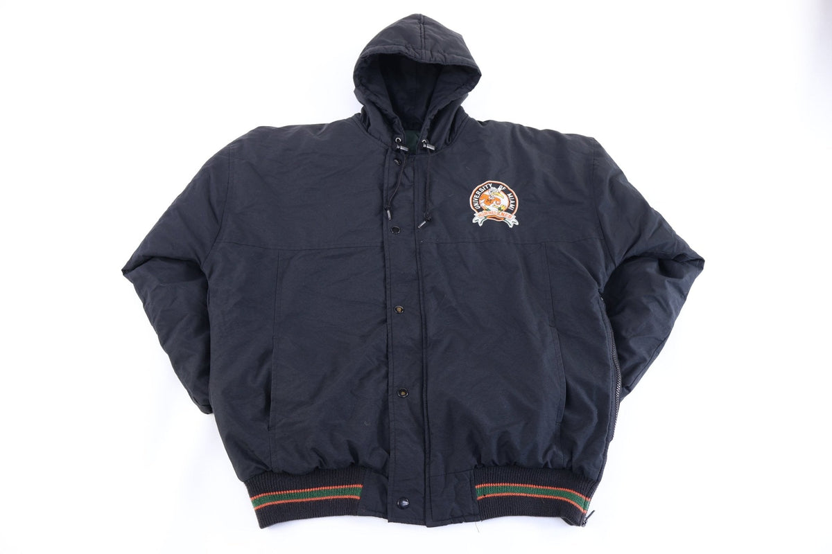 90's University of Miami Hurricanes Full Snap Puffer Jacket product image 1