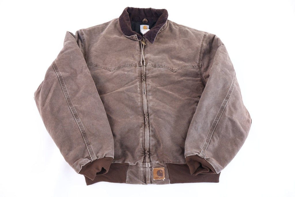 Carhartt Logo Patch Brown Full Zip Santa Fe Jacket product image 1