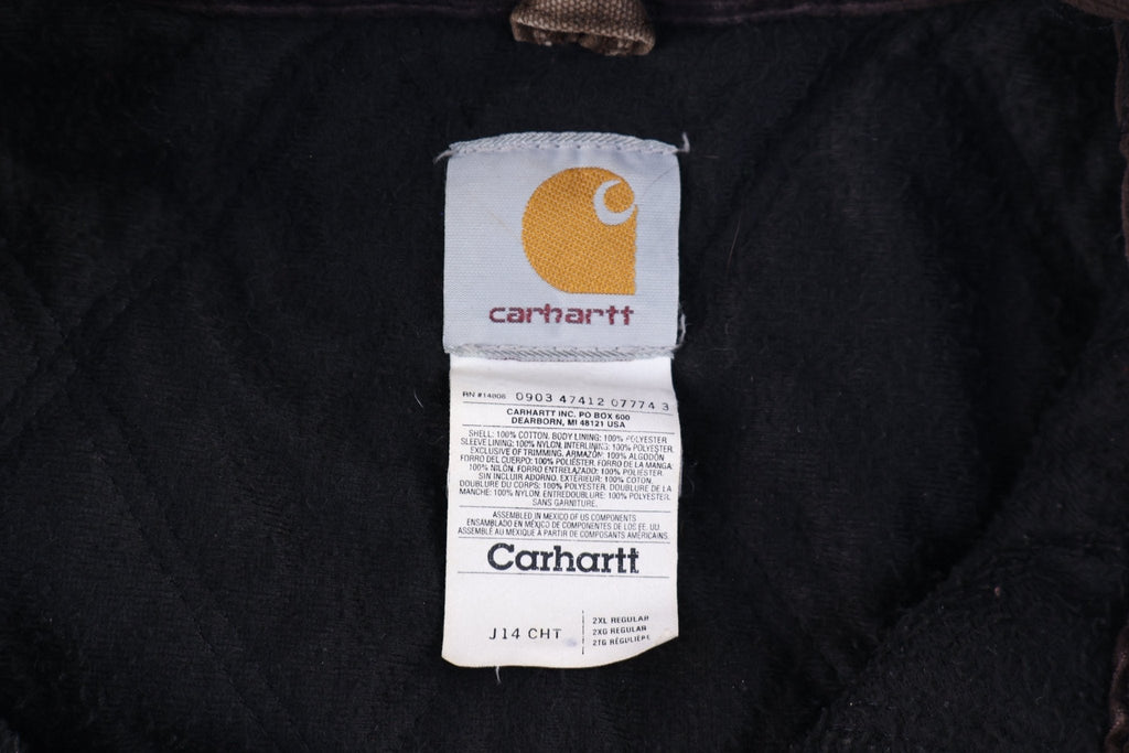 Carhartt Logo Patch Brown Full Zip Santa Fe Jacket product image 3