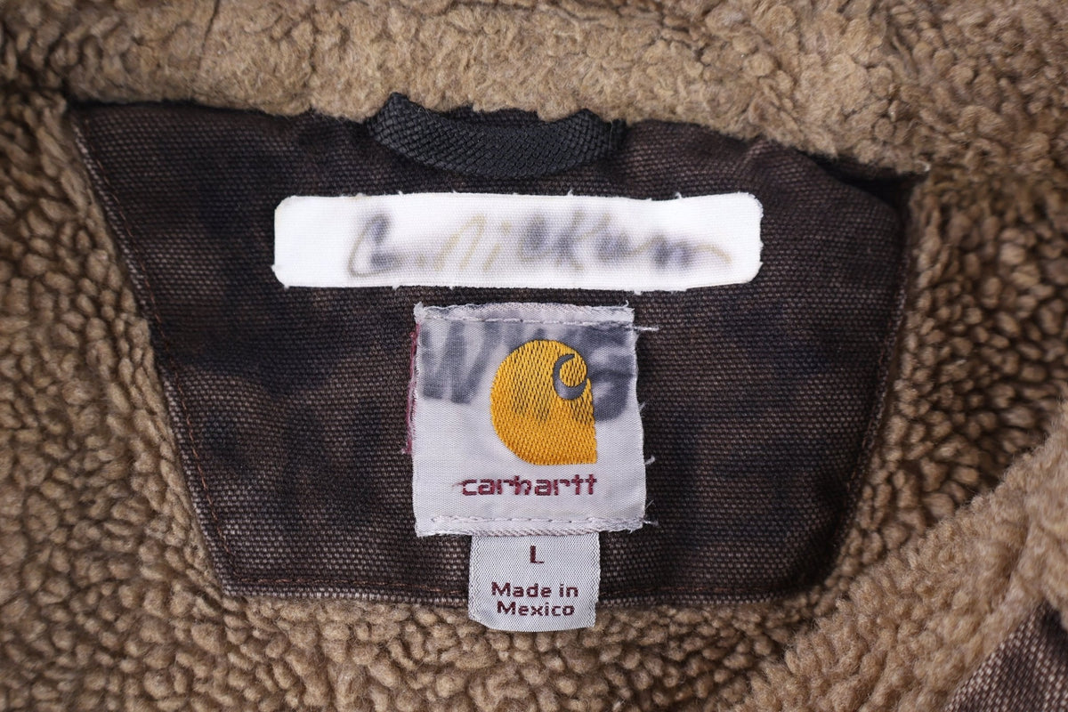 Carhartt Logo Patch Brown Sherpa Lined Full Zip Jacket product image 4