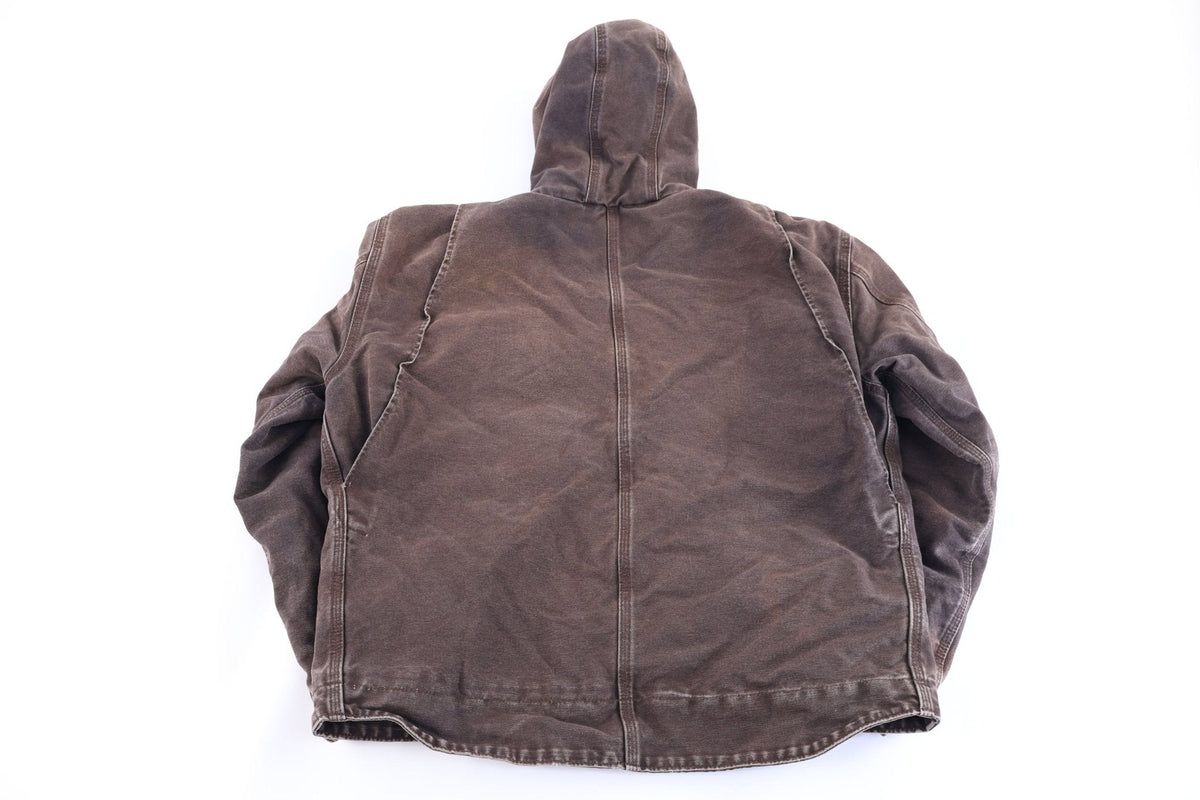 Carhartt Logo Patch Brown Sherpa Lined Full Zip Jacket product image 2