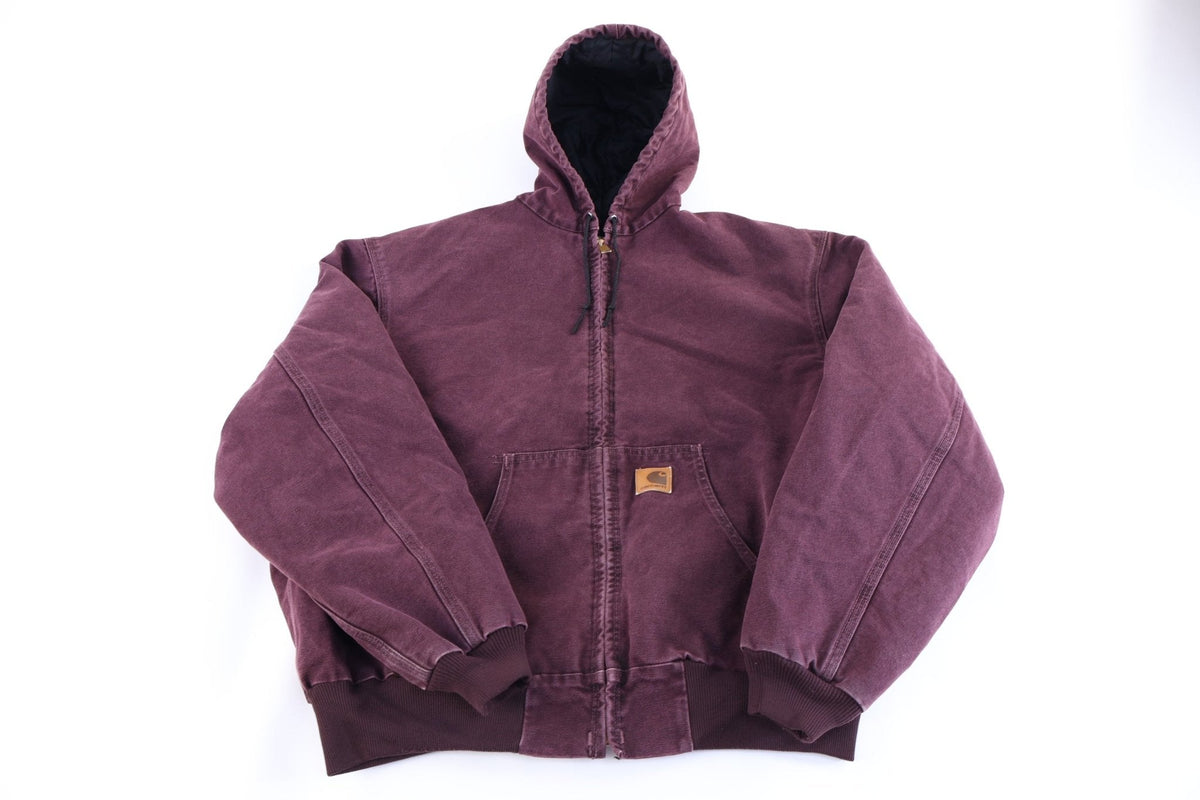 Carhartt Logo Patch Burgundy Full Zip Jacket product image 1