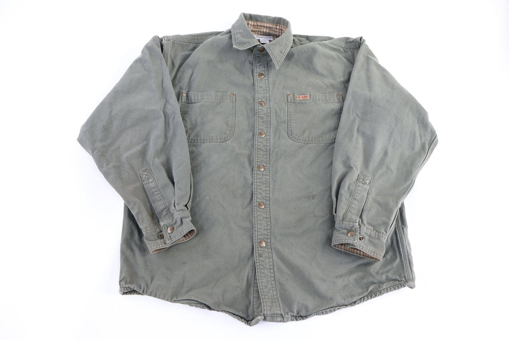 Carhartt Logo Patch Green LS Button Down