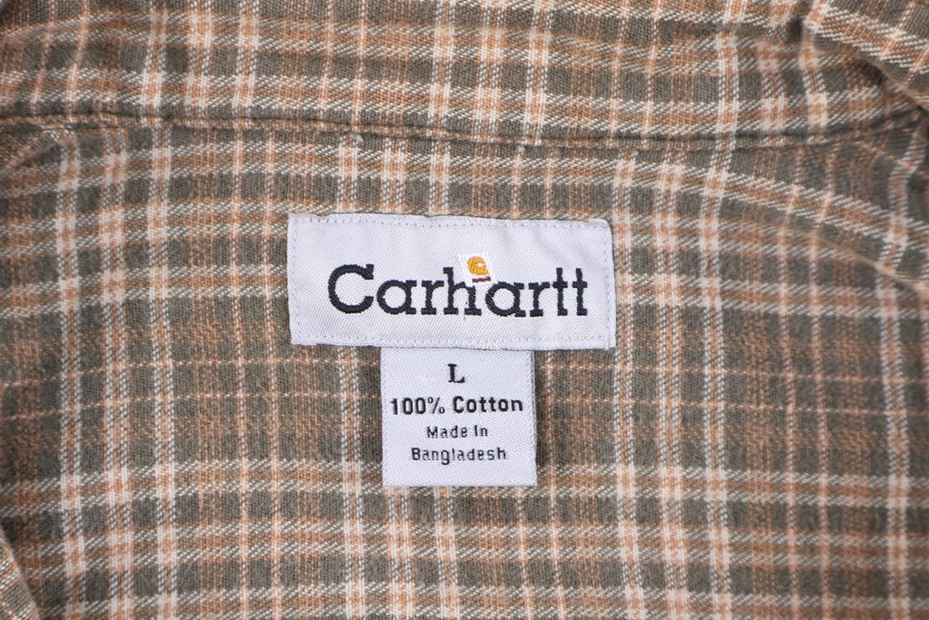 Carhartt Logo Patch Green LS Button Down