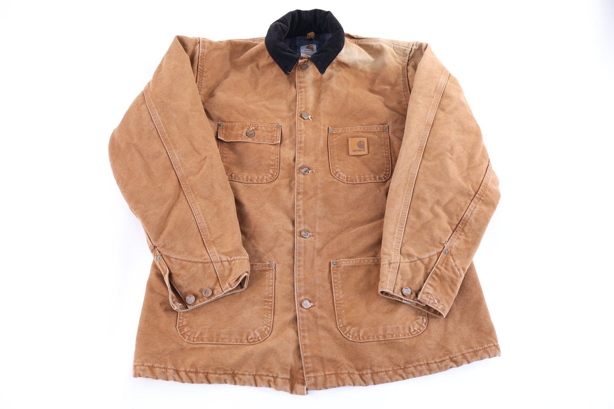 Carhartt Logo Patch Tan Blanket Lined Jacket