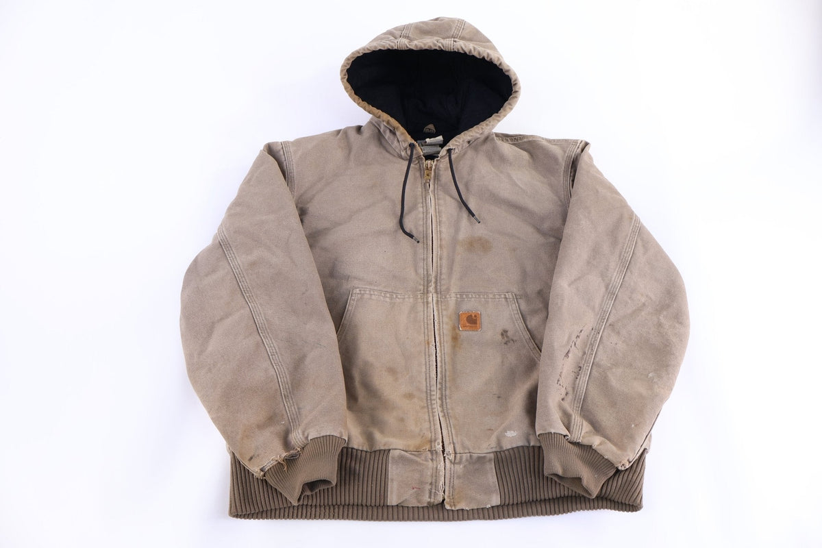 Carhartt Logo Patch Tan Full Zip Jacket product image 1