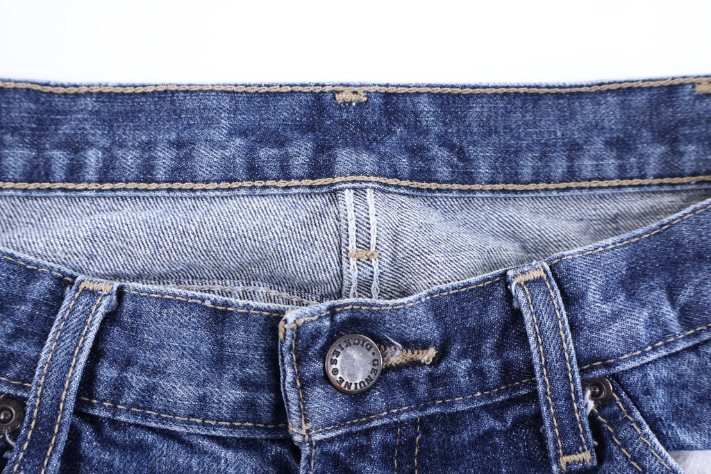 Dickies Logo Patch Dark Wash Denim Shorts product image 3