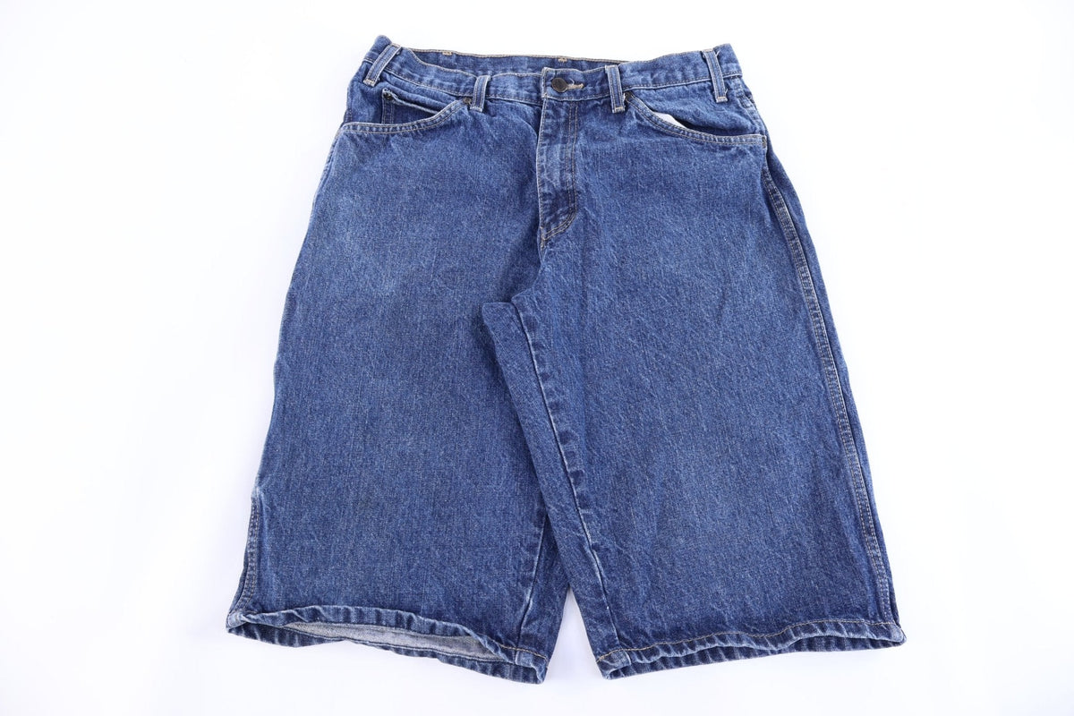 Dickies Logo Patch Dark Wash Denim Shorts product image 2