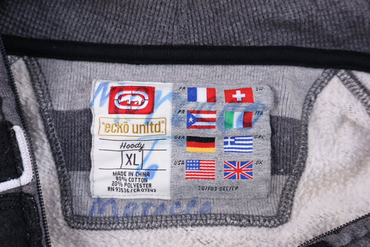 Ecko Unlimited Embroidered Grey Full Zip Jacket product image 3