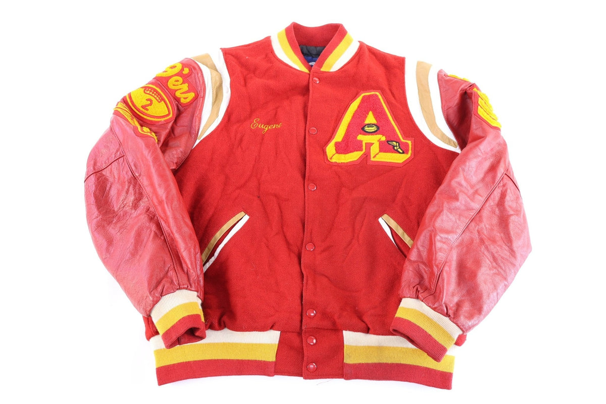 Holloway Red And Yellow Varsity Jacket product image 1