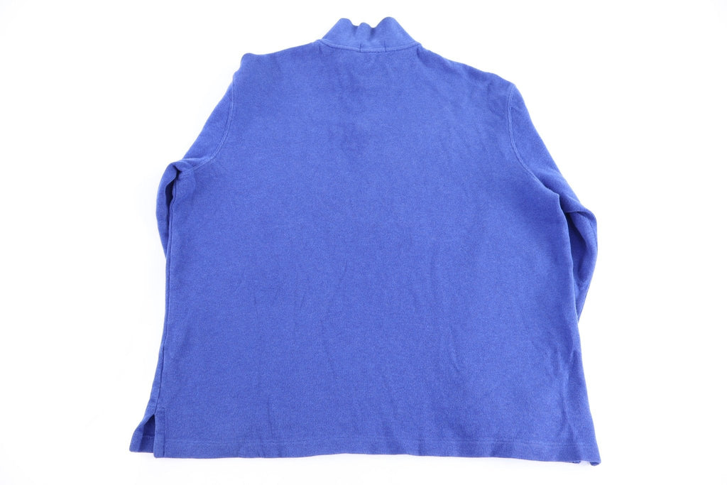 Polo Ralph Lauren Embroidered Logo Blue Quarter Zip Sweater