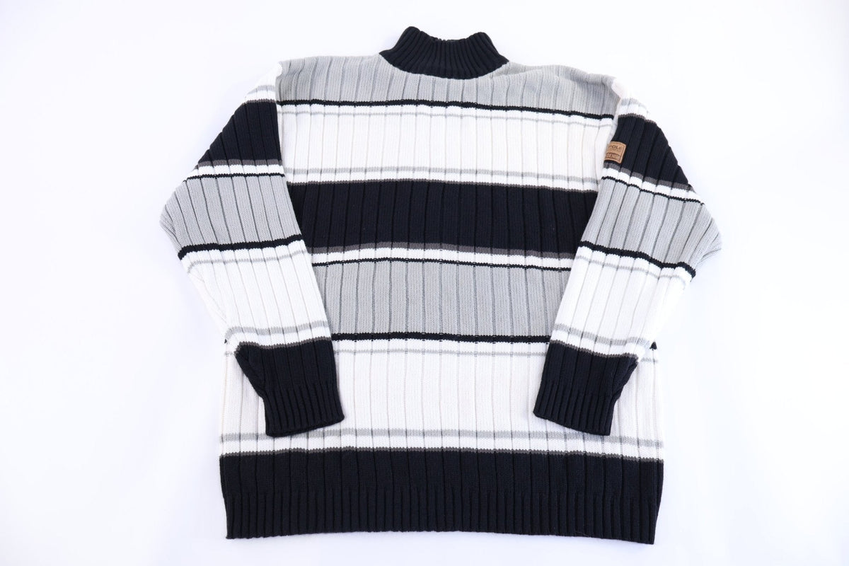 Southpole Black, Grey & White Knit Sweater