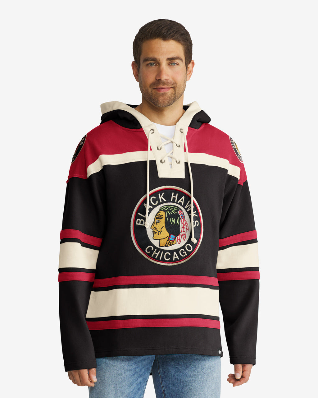 CHICAGO BLACKHAWKS VINTAGE SUPERIOR '47 LACER HOOD product image 1