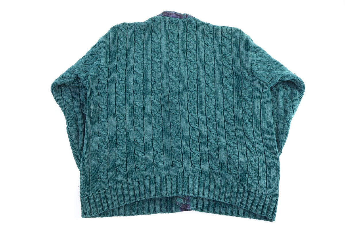 Vintage GAP Green Knit Cardigan Sweater