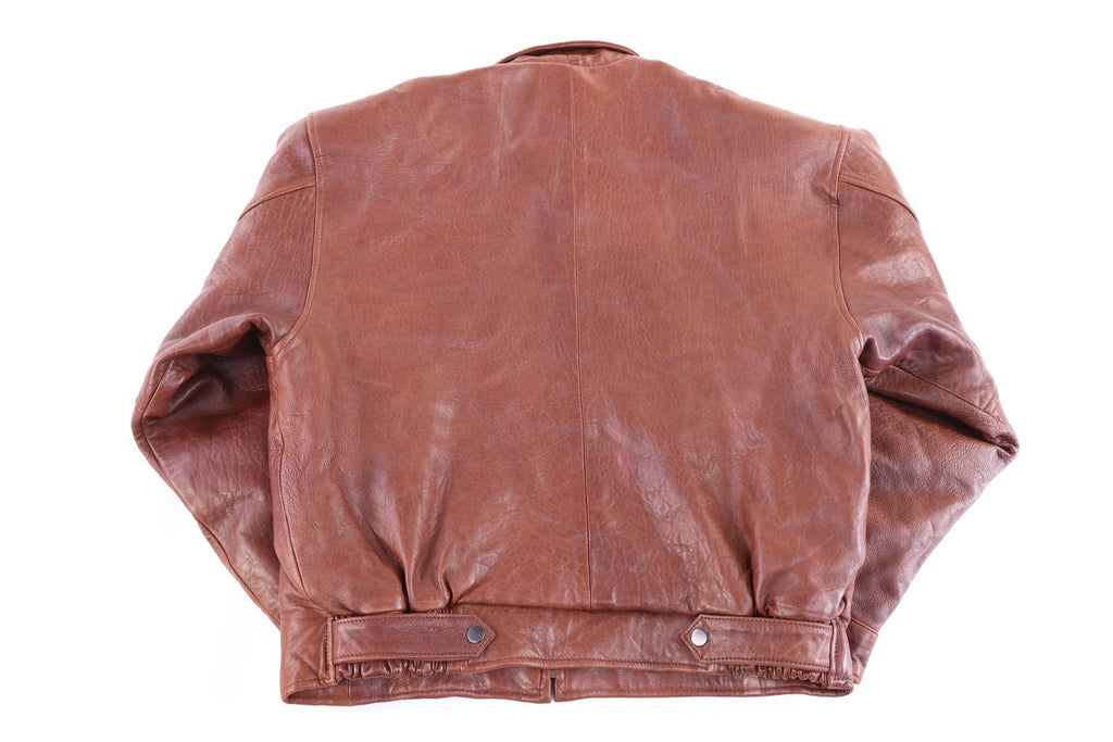 Vintage Midway Dark Brown Full Zip Leather Jacket product image 2