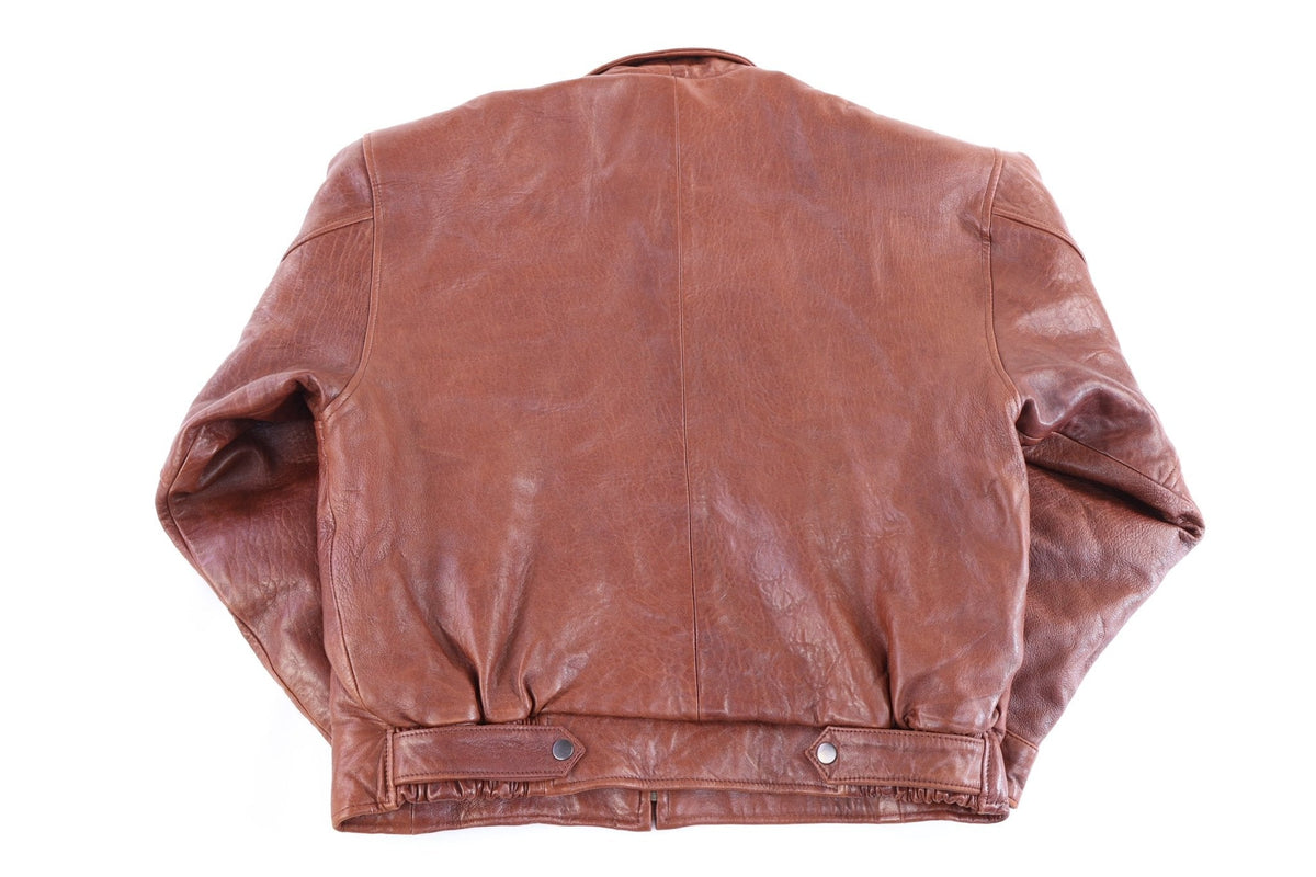 Vintage Midway Dark Brown Full Zip Leather Jacket product image 2