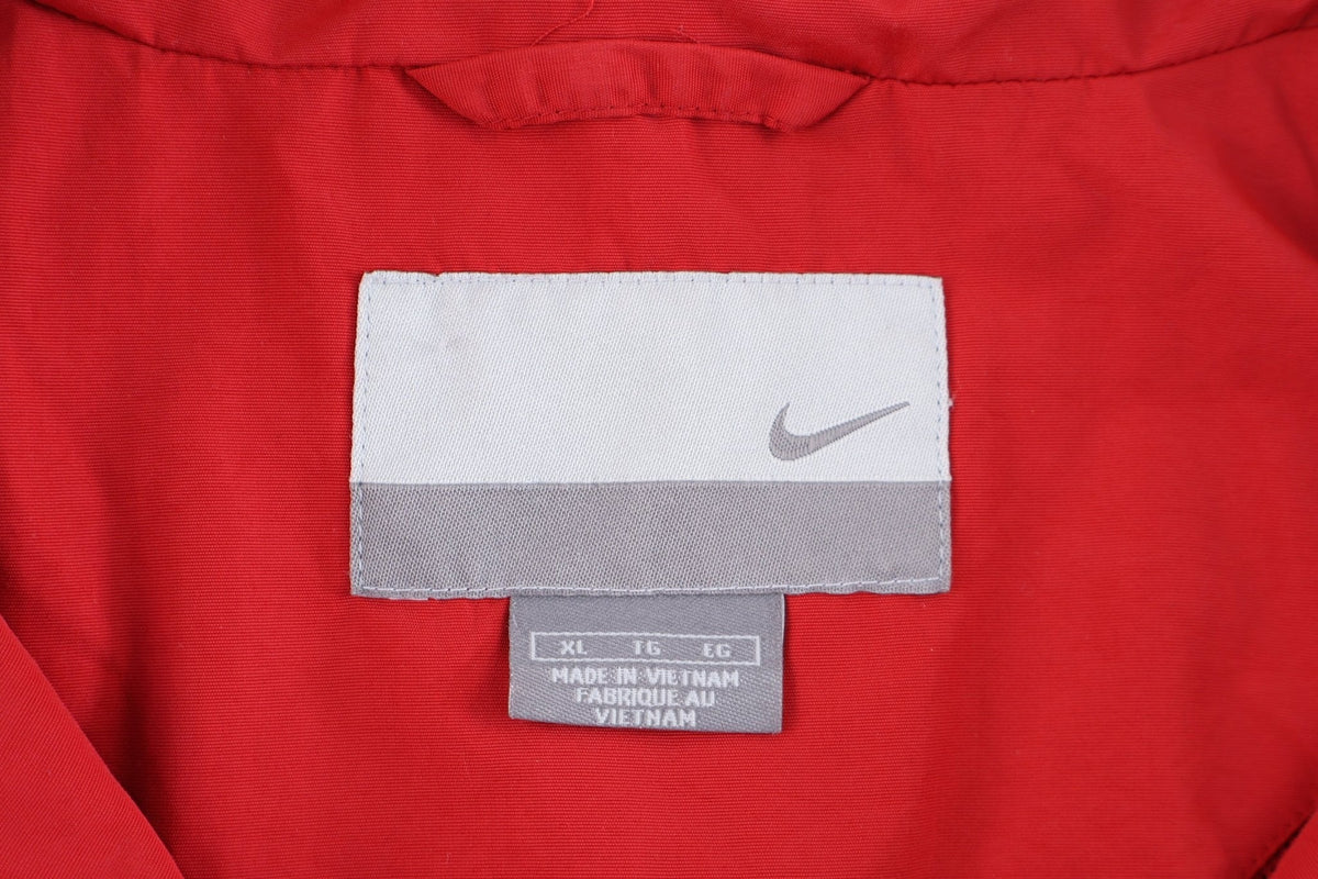 Vintage Nike Embroidered Logo Red Full Zip Windbreaker product image 4